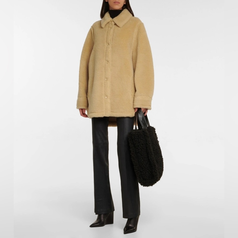 Stand Studio Beige Teddy Jacket